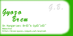 gyozo brem business card